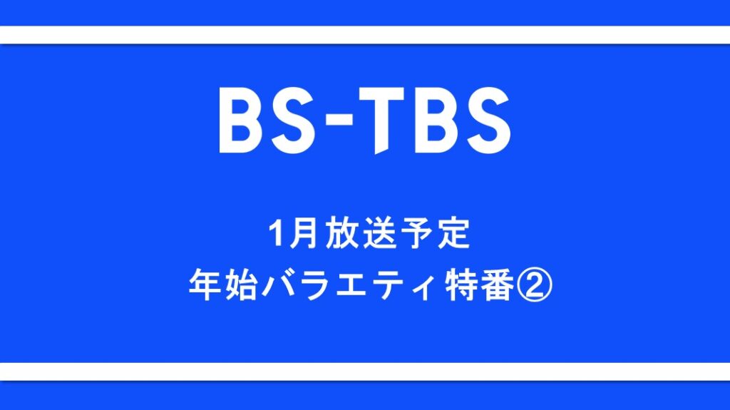 「1月放送予定 年始バラエティ特番②」セールス企画書